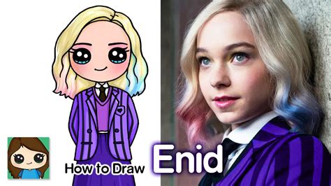 Easy step by step cartoon chibi girl <b>drawing</b>. . How to draw enid sinclair